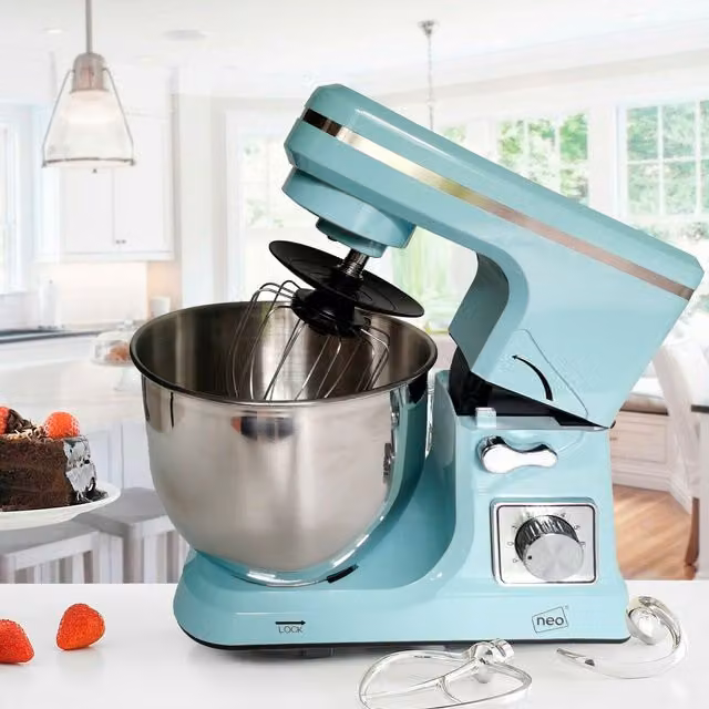 Neo Electric Stand Mixer in Blue with Stainless Steel Details, 800 W