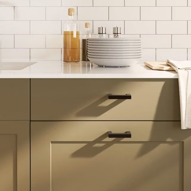 Berkfield Home Black Stainless Steel Bar Cabinet Handles, 10 Pack, 64 mm – 1