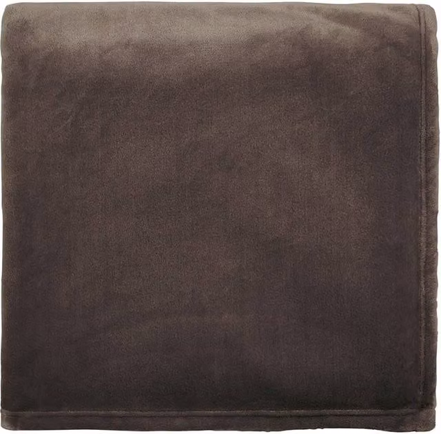 Helena Springfield Snug Fluffy Fleece Throw in Brown, W/D/H: 140 x 180 cm