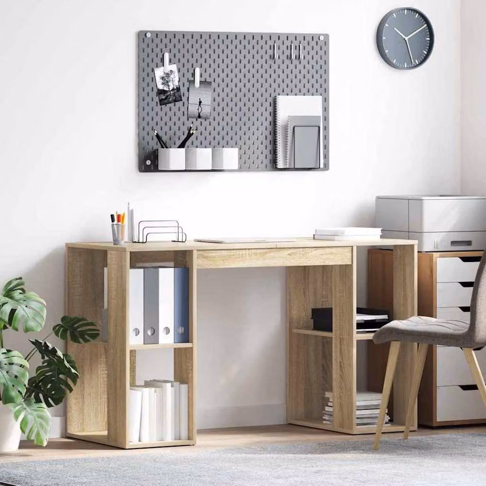 Berkfield Home Sonoma Oak Writing Desk in Light Brown – 2