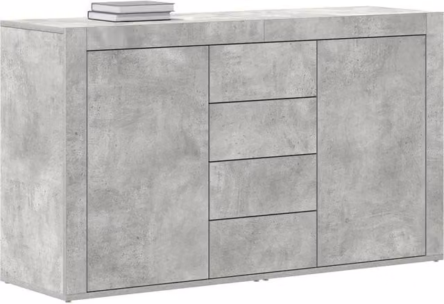 Berkfield Home Concrete Grey Engineered Wood Sideboard W/D/H: 120 x 36 x 69 cm – 1