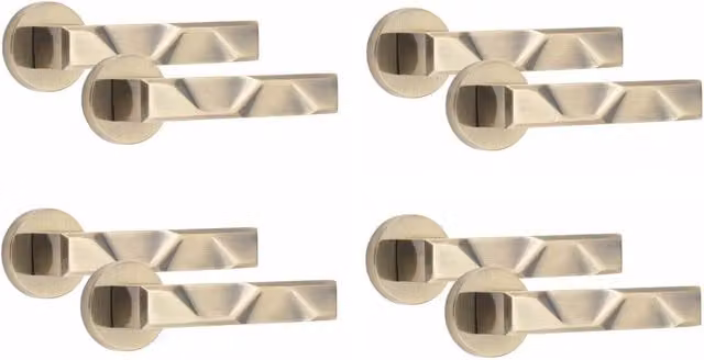 Golden Grace Polished Brass Door Handles in Gold and Bronze