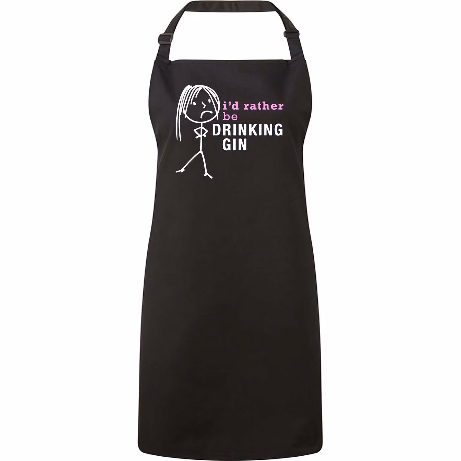 60 Second Makeover Women's I'd Rather Be Drinking Gin Apron in Black – 2