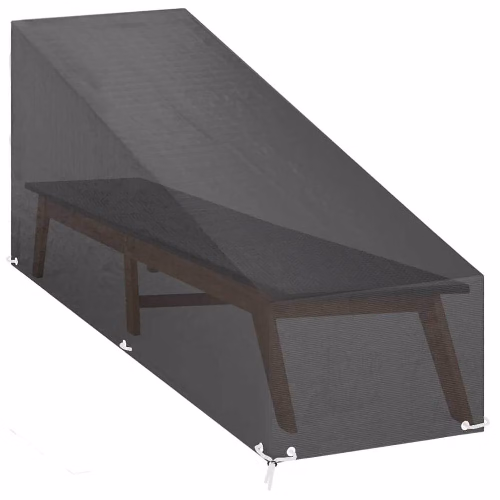 Berkfield Home Sunlounger Covers, 2 Pack, Black, W/D/H: 205 x 75 x 40/70 cm – 4