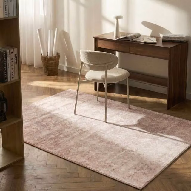 Wyld and Coco Beige Woven Polyester Abstract Area Rug, W: 140 cm, L: 200 cm
