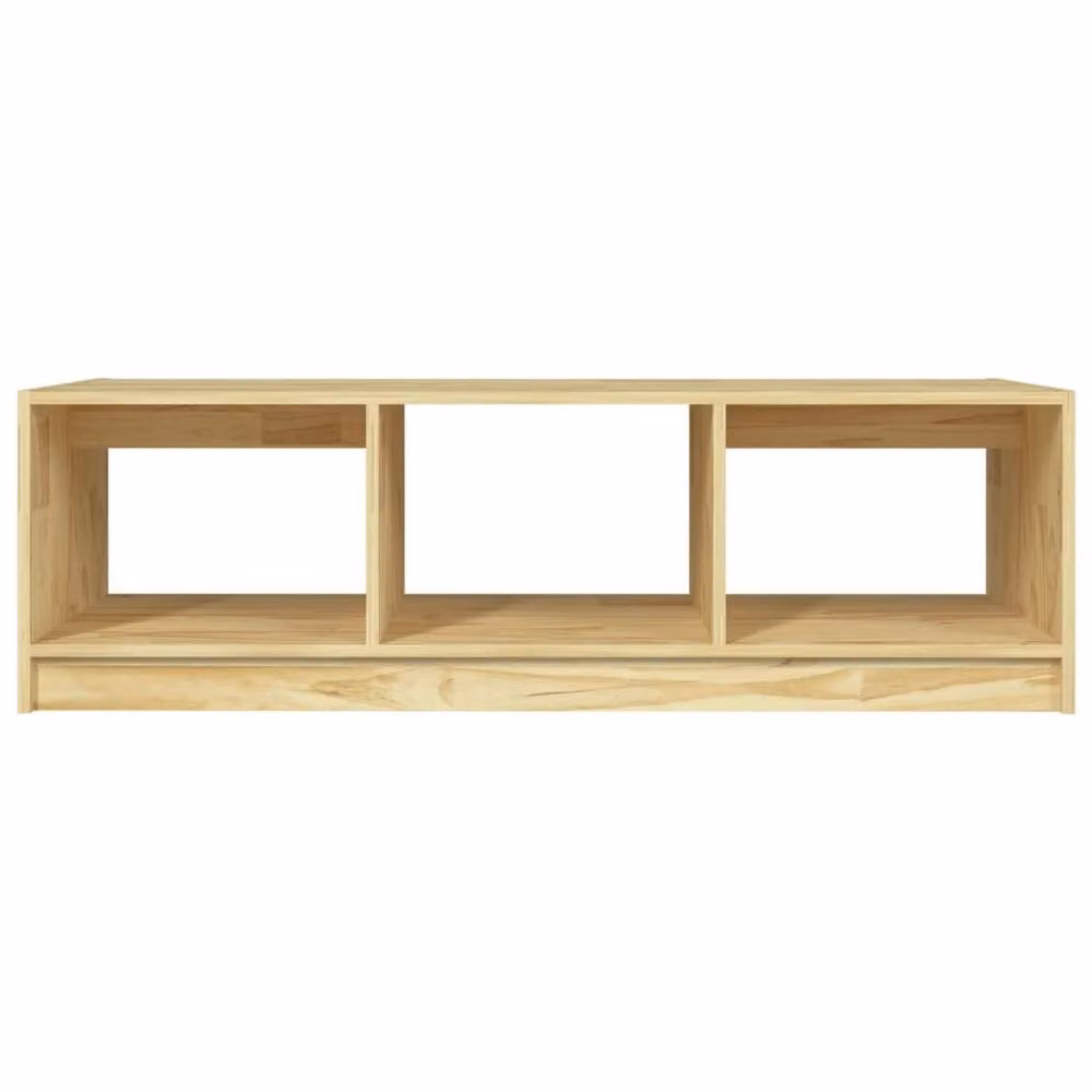Berkfield Home Modern Rectangular Coffee Table in Brown Solid Pinewood, W/D/H: 110 x 50 x 34 cm – 2