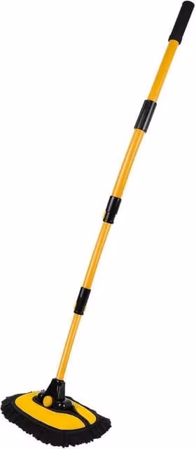 FLAVORA 55 inch Car Wash Brush with Telescopic Microfibre Handle in Yellow