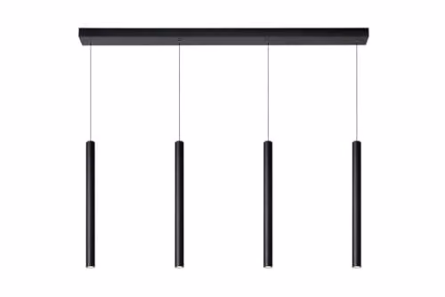 Lucide Lorenz Dimmable Height Adjustable LED Bar Pendant Light in Black