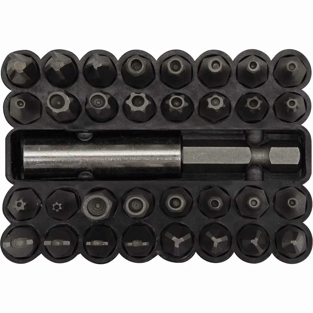 Loops 33 Piece Security Bit and Magnetic Adaptor Set in Multicolour Chrome Vanadium Steel – 3