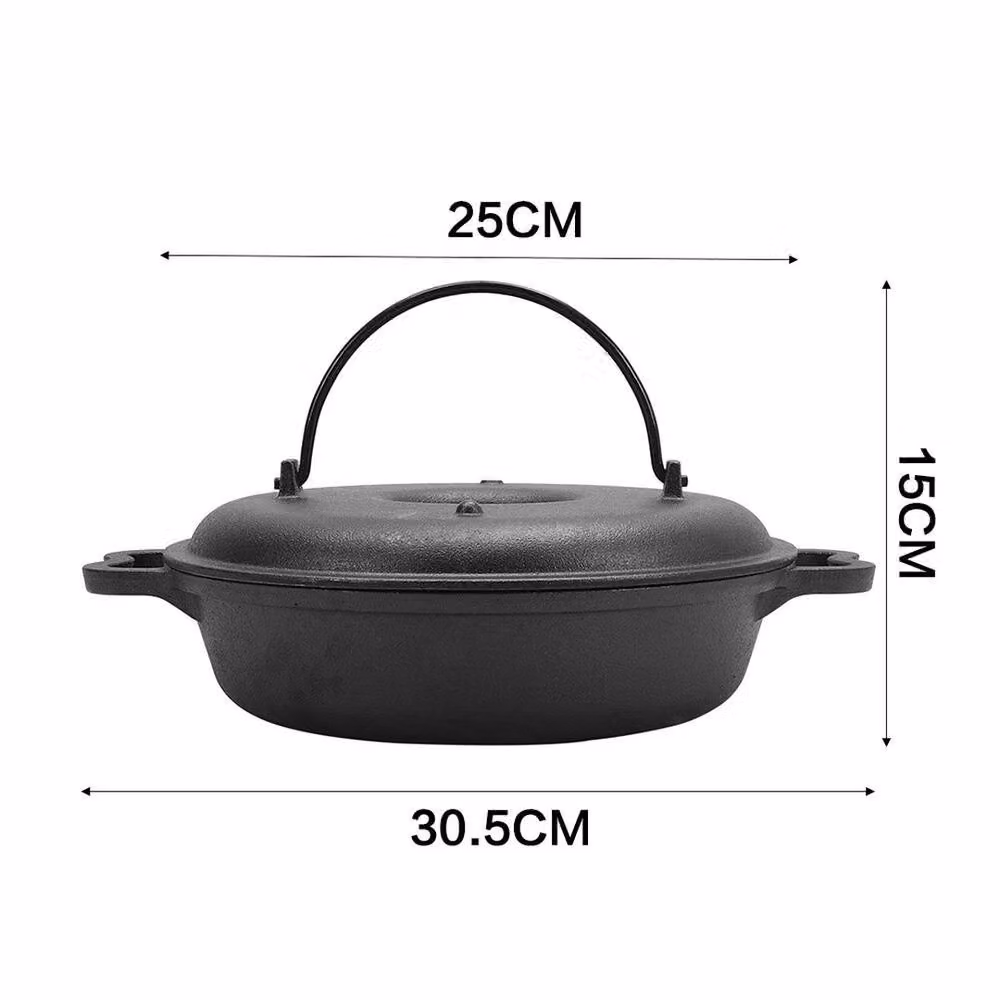 KORVIXA Black Cast Iron Non-Stick Roasted Sweet Potato Pot, Diameter: 25 cm – 2