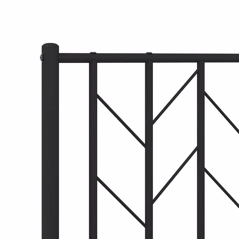 Berkfield Home Metal Bed Frame with Footboard, Black, W/D/H: 193 x 198 x 90 cm – 3