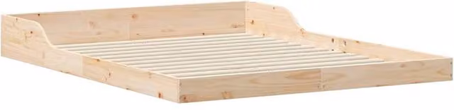 Berkfield Home Brown Solid Pine Wood Bed W/D/H: 150 x 200 cm
