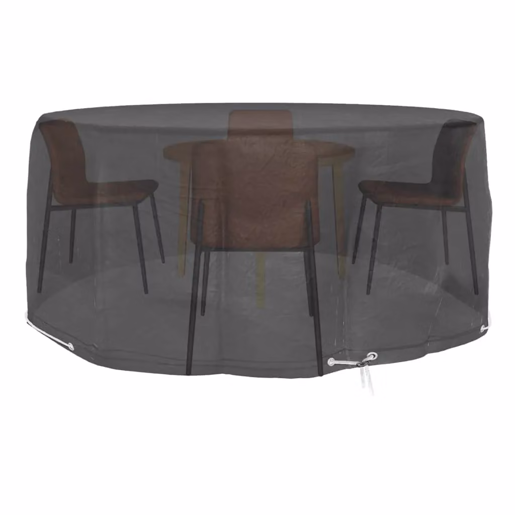Berkfield Home Round Garden Furniture Cover with 10 Eyelets, Black, Diameter: 260 cm, Height: 90 cm – 2
