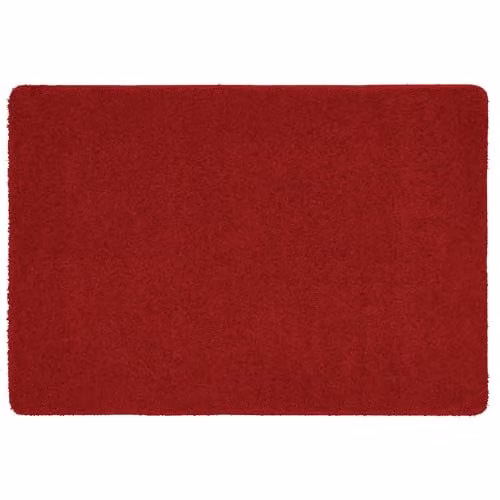 My Mat Red Rectangular Non-Slip Washable Shaggy Pile Rug, W: 140 cm, L: 200 cm – 1