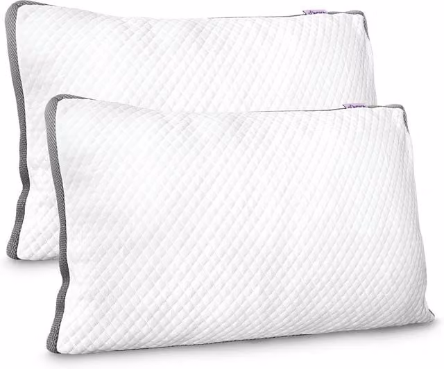 Aamira Deluxe Orthopaedic Shredded Memory Foam Pillow, White, W: 70 cm x D: 45 cm