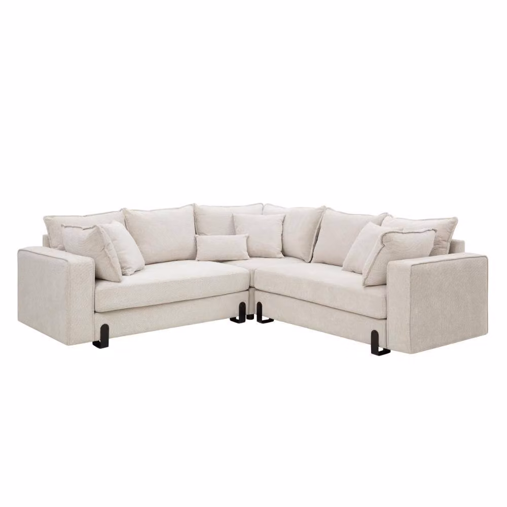 Home Detail Hayley Right Facing L-Shape Corner Sofa in Beige – 2