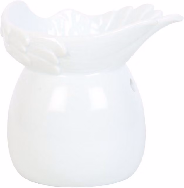 Something Different Angel Wings Ceramic Oil Burner in White