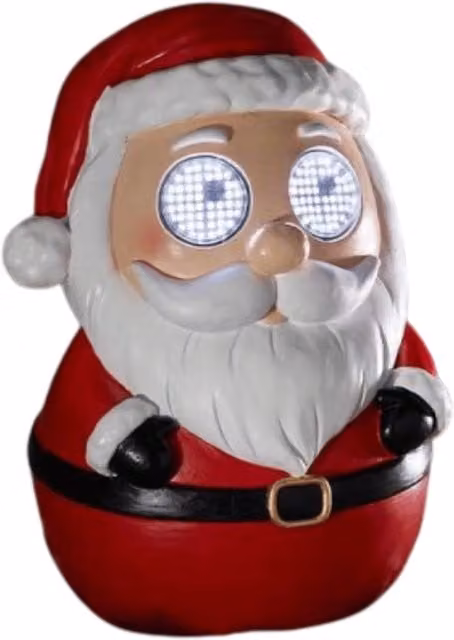 Samuel Alexander Red Outdoor Blinkin' Santa Tabletop Decoration with White LEDs and Timer Function, Height: 25 cm