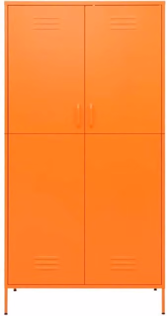 Berkfield Home Orange Steel Wardrobe W/D/H: 90 x 50 x 180 cm