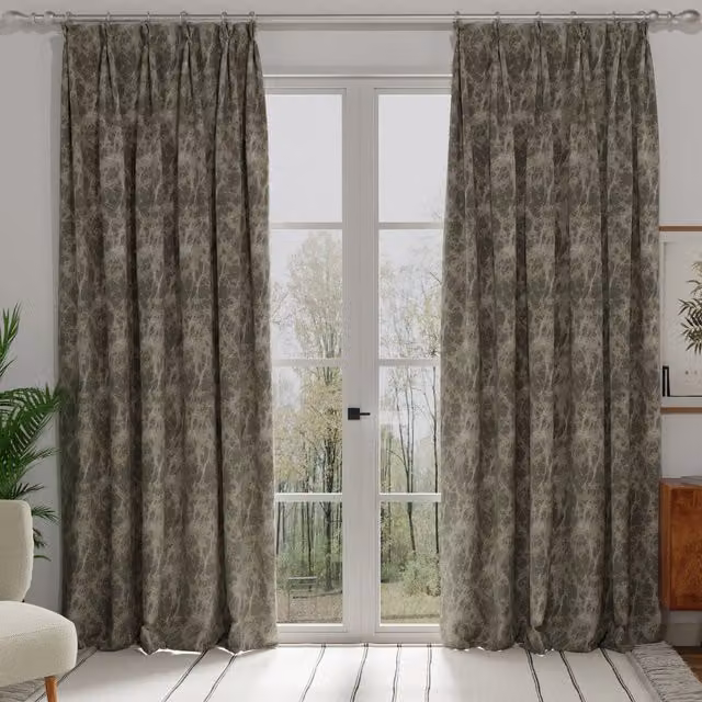 Terrys Lava Made to Measure Blackout Fabric Panel Curtain in Silver and Grey