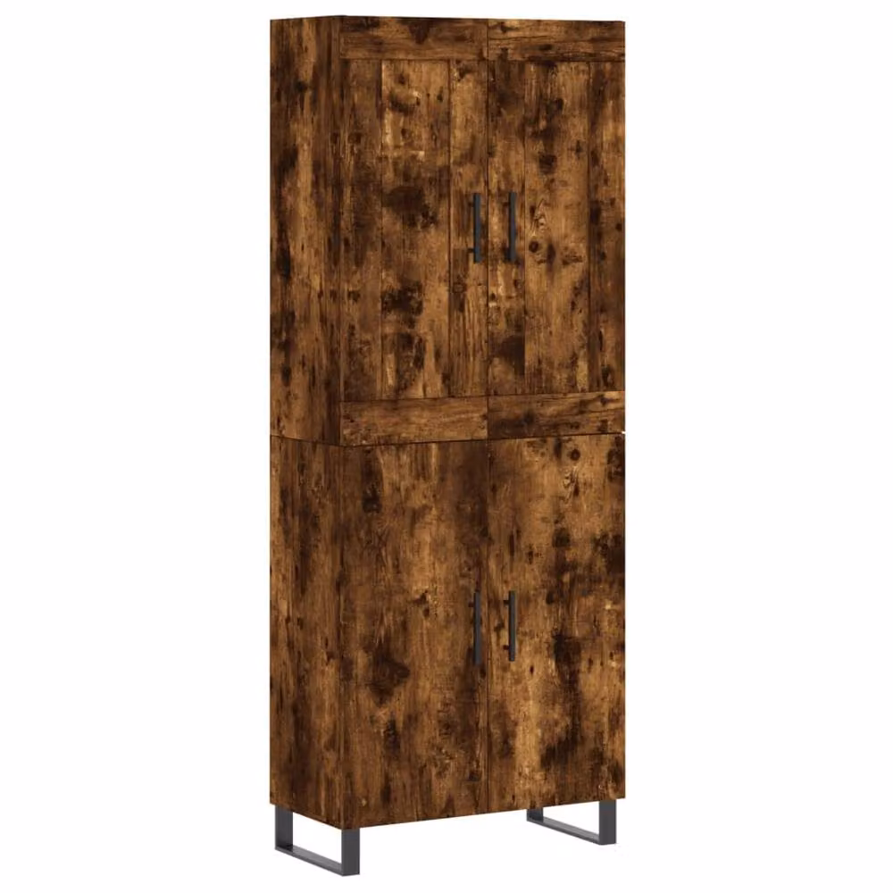 Berkfield Home Smoked Oak Highboard in Brown, W/D/H: 69.5 x 34 x 180 cm – 2