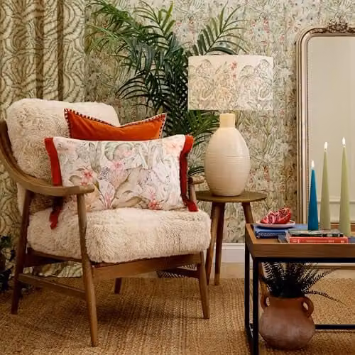 Voyage Maison Tropical Utopia Lotus Feather Filled Velvet Cushion in Multicolour, W/D/H: 60 x 40 x 40 cm – 4