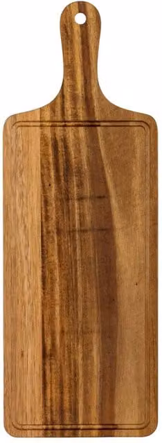 KDMD Large Rectangular Solid Acacia Wood Serving Board in Brown