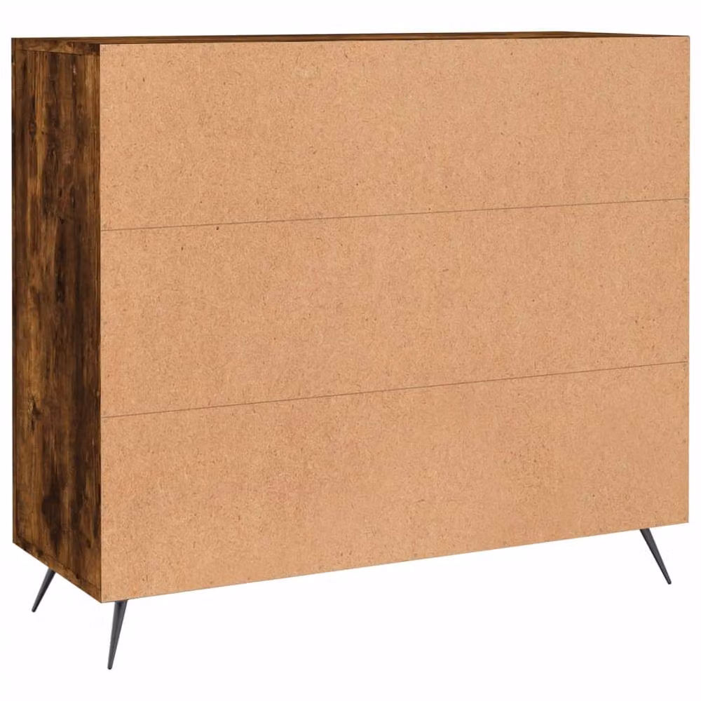 Berkfield Home Smoked Oak Sideboard in Brown, W/D/H: 90 x 34 x 80 cm – 5