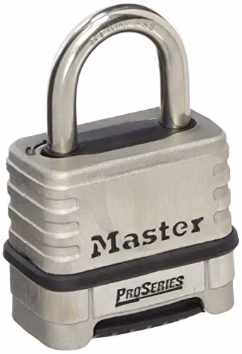 Master Lock 1174D Resettable Stainless Steel Combination Padlock in Silver – 1