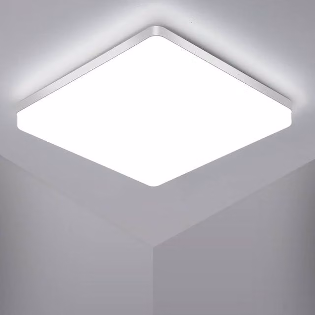 Goeco White LED Bathroom Ceiling Light, 48W, 6500K, IP44, Diameter: 30 cm – 1