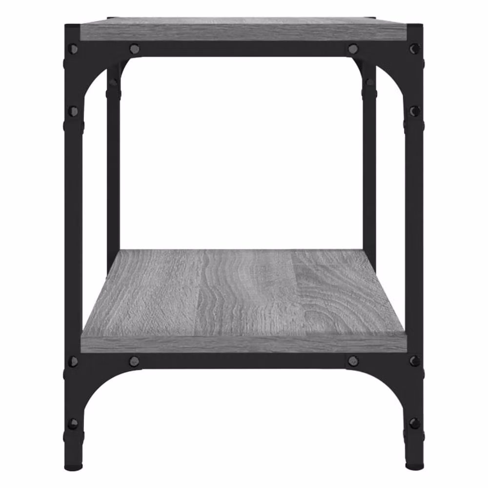 Berkfield Home Grey Sonoma TV Cabinet in Engineered Wood and Steel, W/D/H: 40 x 33 x 41 cm – 4