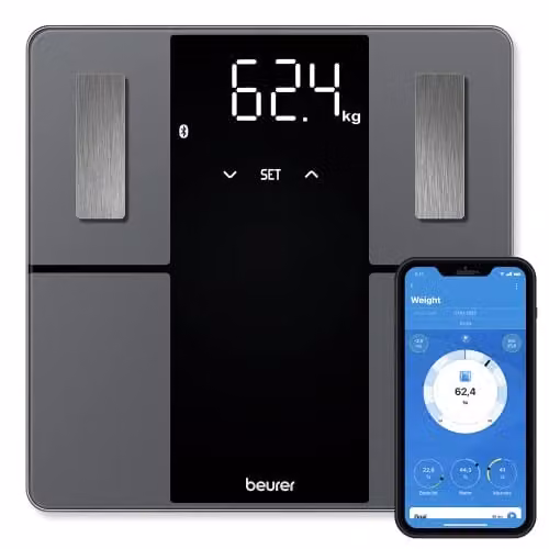 Beurer BF 500 Personal Digital Body Analysis Scales in Black with Bluetooth and App Control – 1