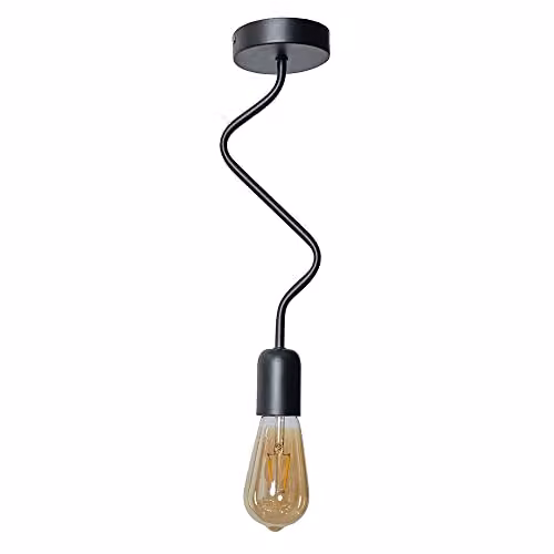 ValueLights Tralles Industrial Black Metal and Glass LED Ceiling Bar Light – 1