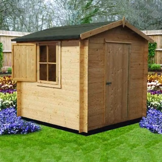 Shires Camelot 19 mm Log Cabin in Brown