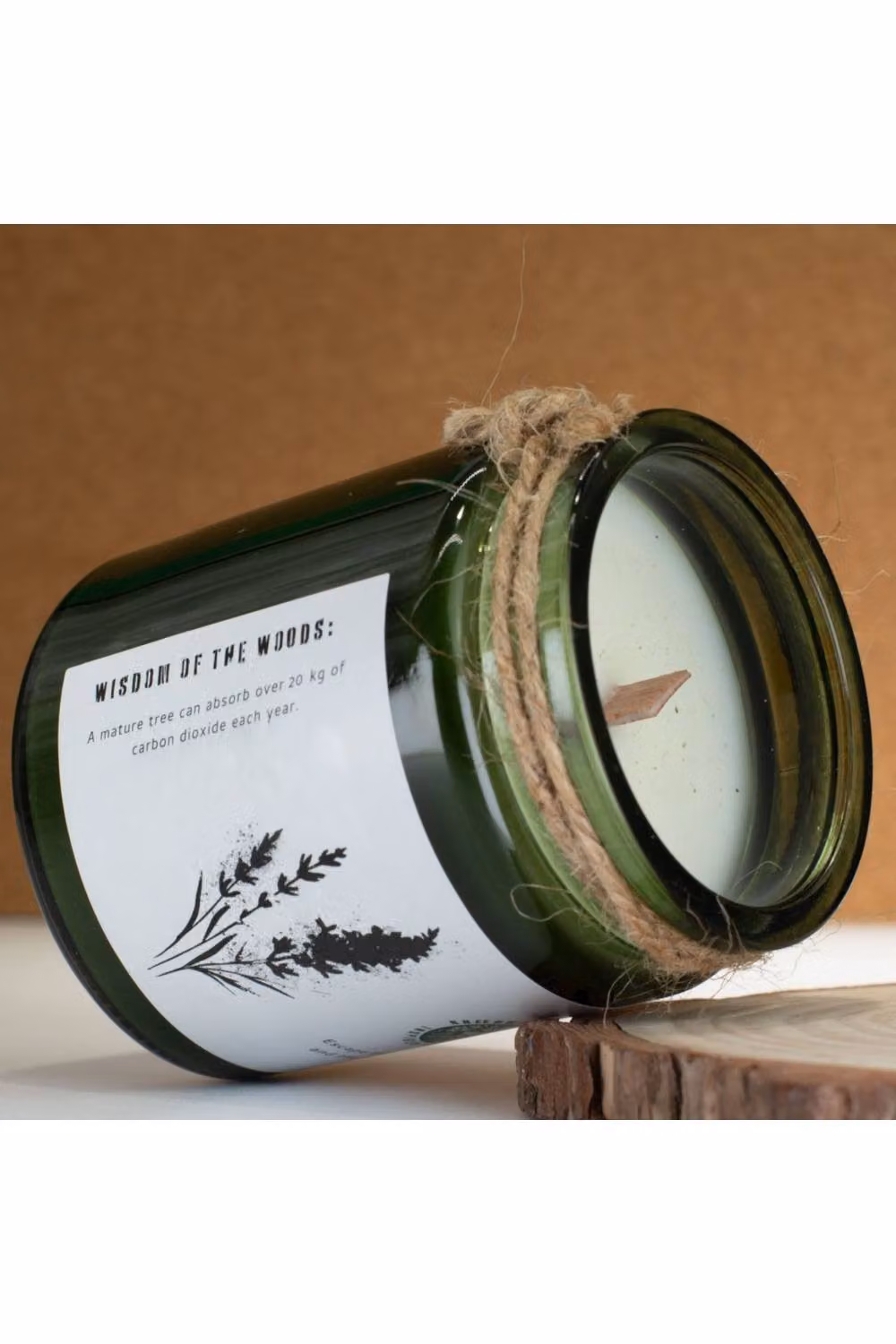 KDMD Wild Lavender Soy Woodwick Candle in Green with 26 Hour Burn Time – 4