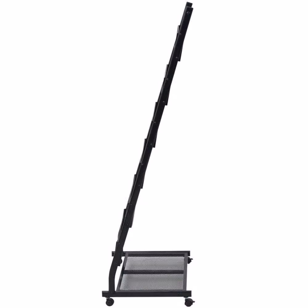 Berkfield Home Magazine Rack, Black, W/D/H: 47.5 x 43 x 133 cm – 2