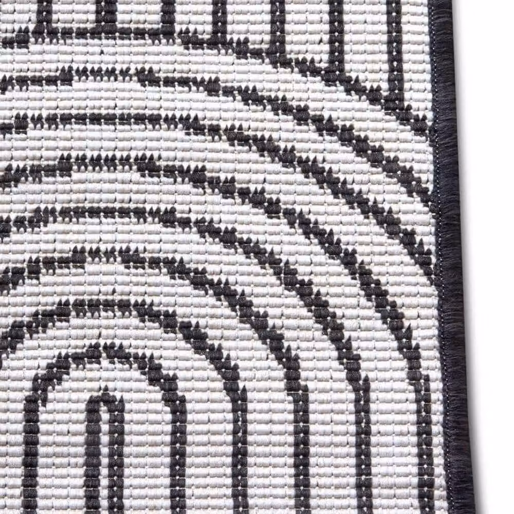 THE RUGS Pangli Reversible Flatweave Indoor Outdoor Rug, Black, W: 160 cm, L: 230 cm – 3