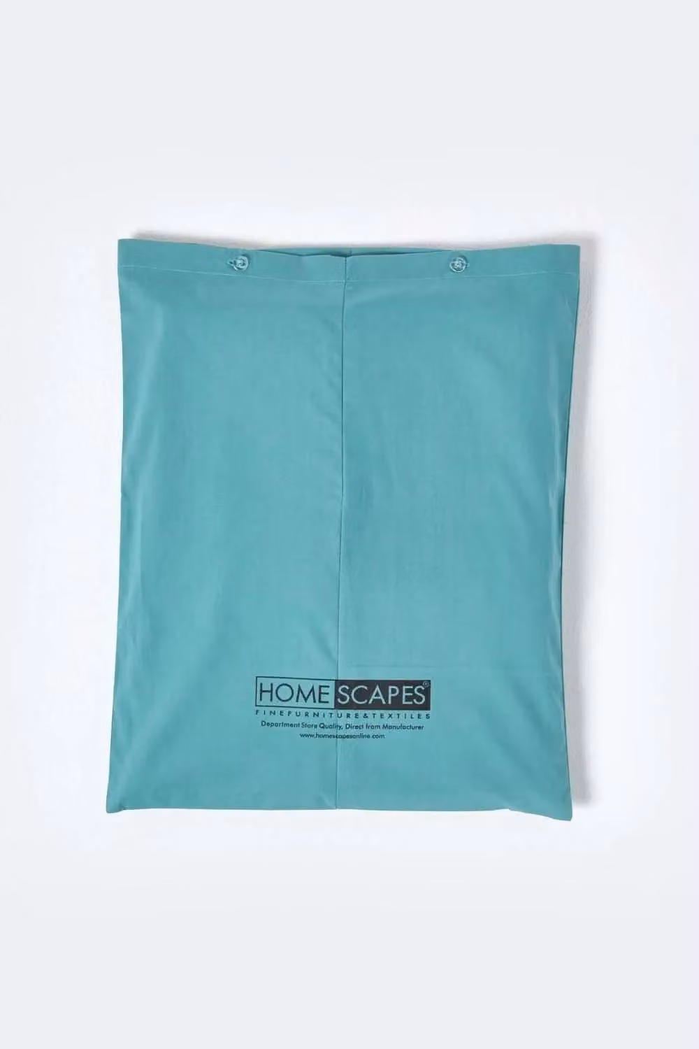 Homescapes Teal Egyptian Cotton Percale Duvet Cover and Pillowcase Set, 200 TC, W/D/H: 135 x 200 cm and 90 x 200 cm – 2