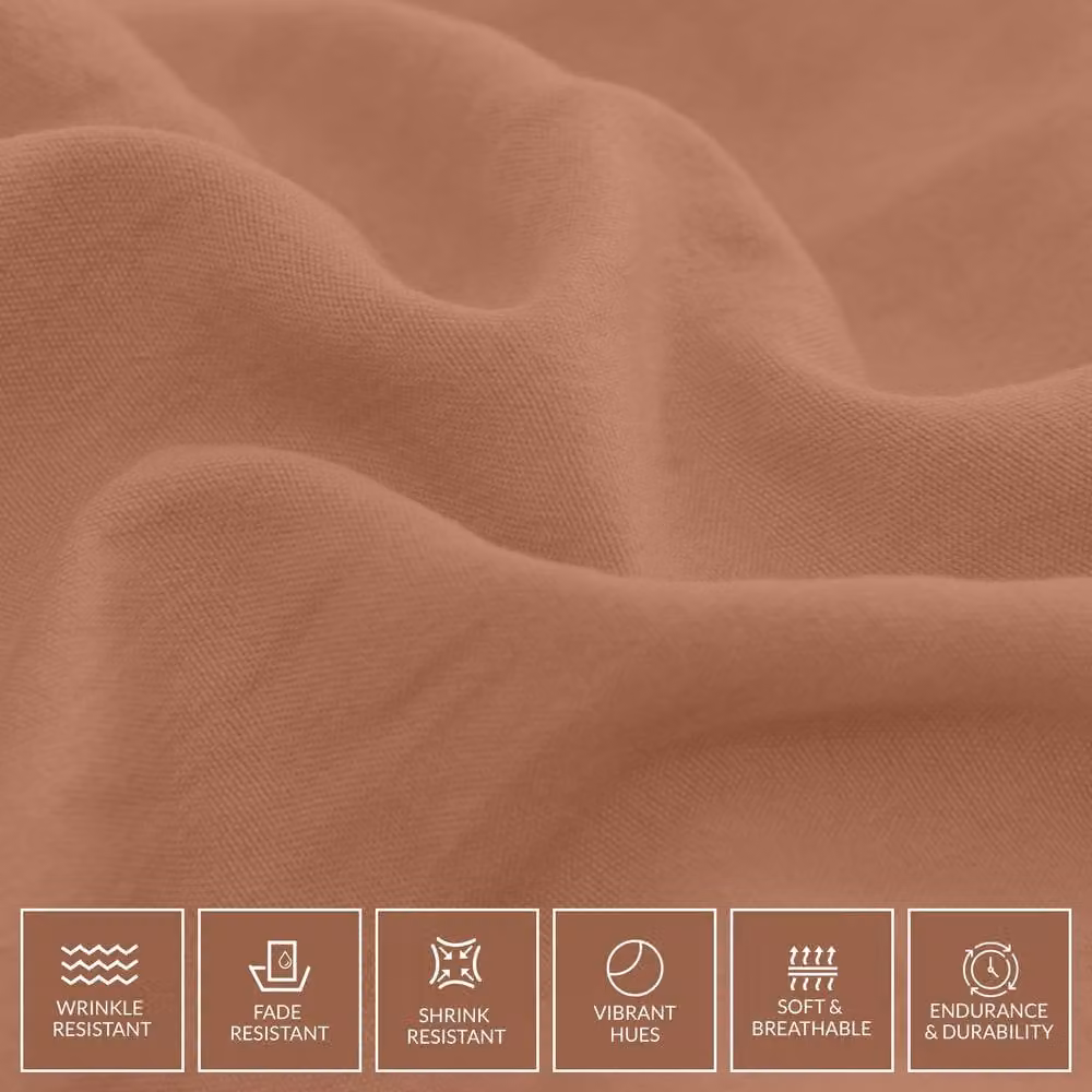 Lazzaro Home Reversible Microfibre Duvet Cover and Pillowcase Set in Rose Gold, W/D/H: 135 x 200 cm – 2