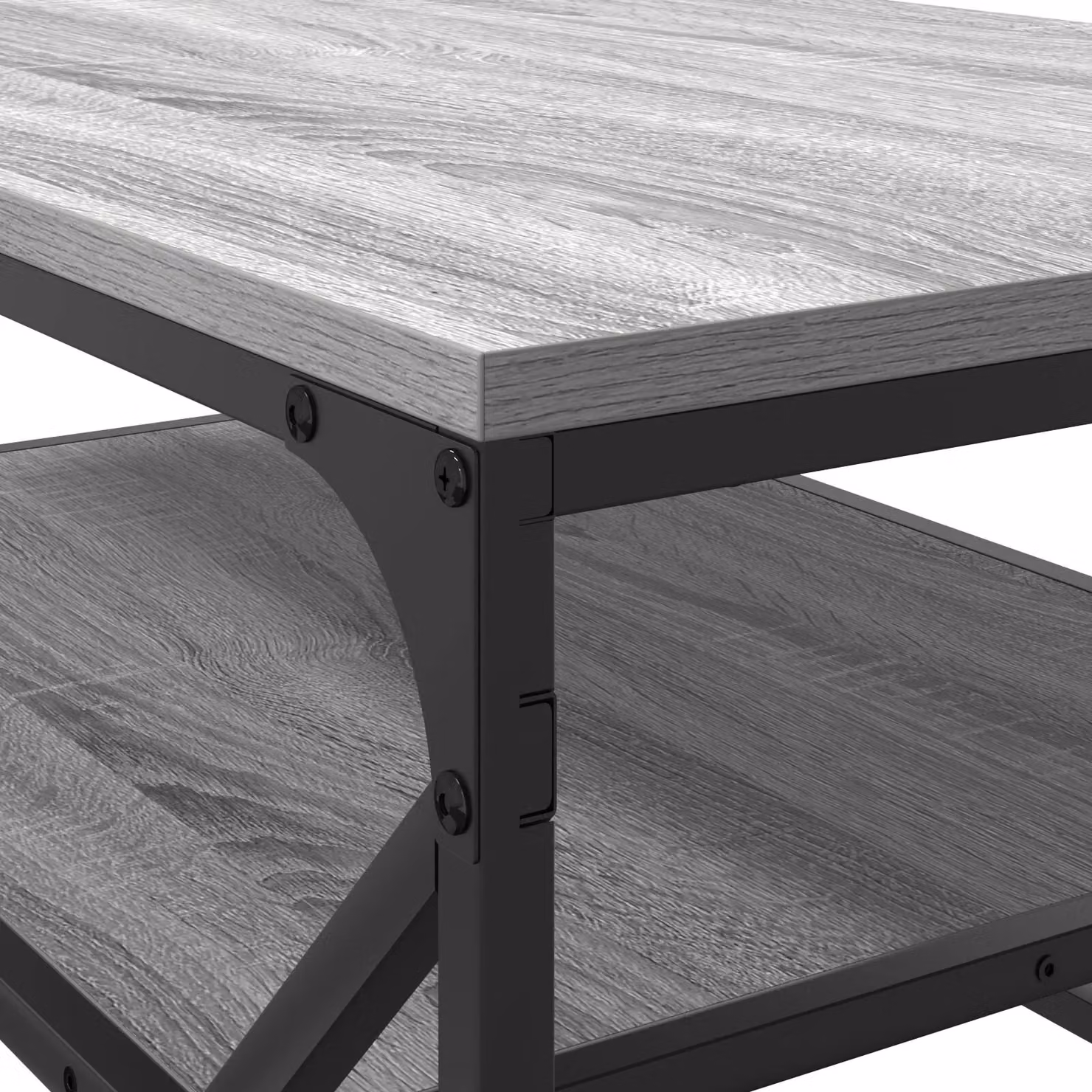 Berkfield Home Grey Sonoma Coffee Table with Shelf, W: 90 cm, D: 50 cm, H: 40 cm – 4
