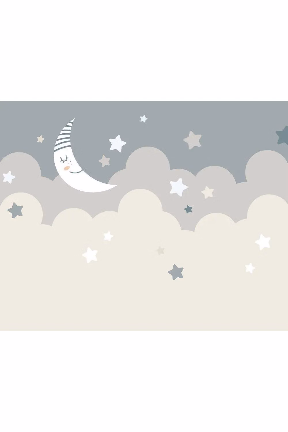 Origin Murals Nighttime Children's Sky Wall Mural, Multicolour, W: 350 cm, H: 280 cm – 2