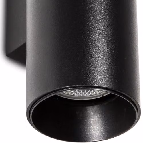 Faro Barcelona Stan Black Cylinder Wall Downlight with GU10 Socket – 2