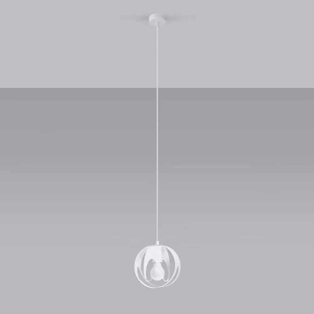 Sollux Lighting Modern White Glass Pendant Lamp W/D/H: 125 x 16 x 16 cm – 2