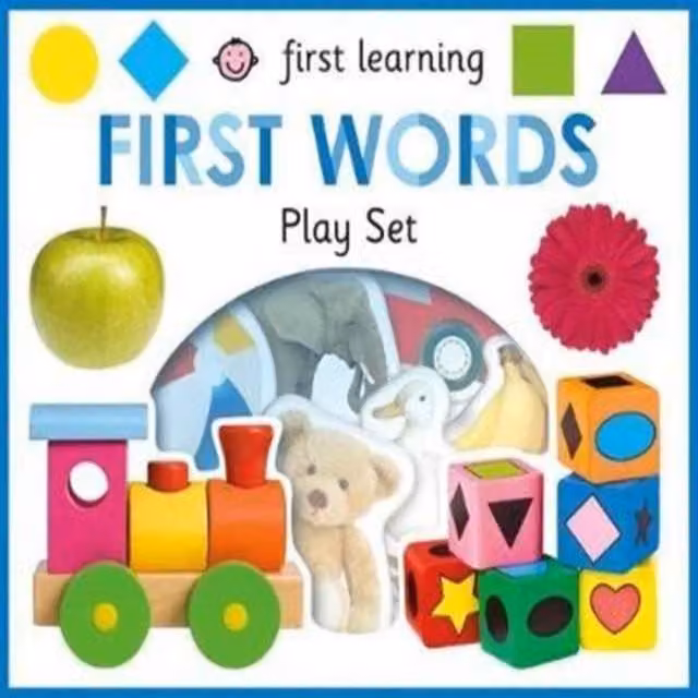 Priddy Books First Learning Play Set First Words Board Book in Multicolour