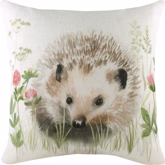 Hedgerow Hedgehog Multicolour Feather Cushion