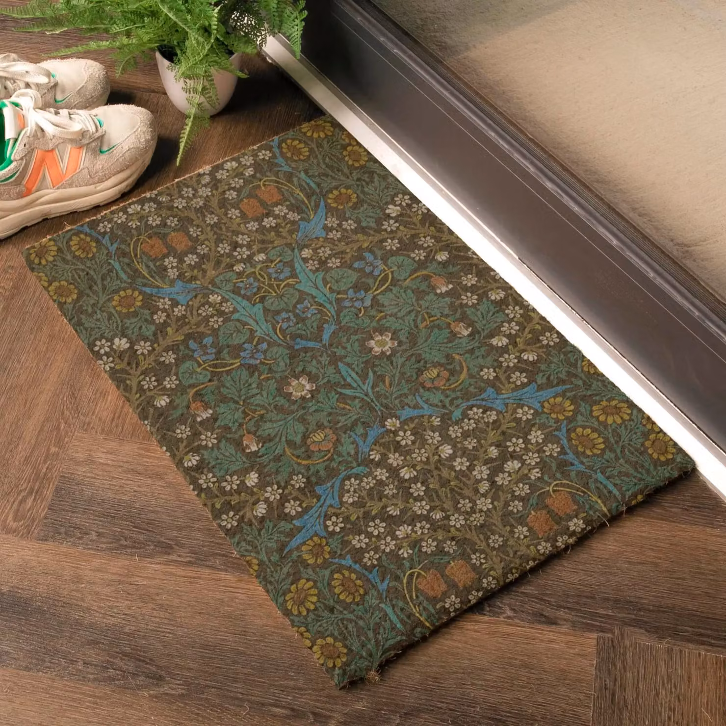Artsy Mats William Morris Tulips Floral Doormat in Brown and Multicolour, W: 60 cm, D: 40 cm – 2