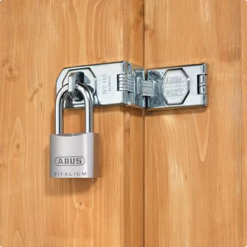 ABUS Titalium Aluminium Padlock with Long Shackle in Silver and White – 2