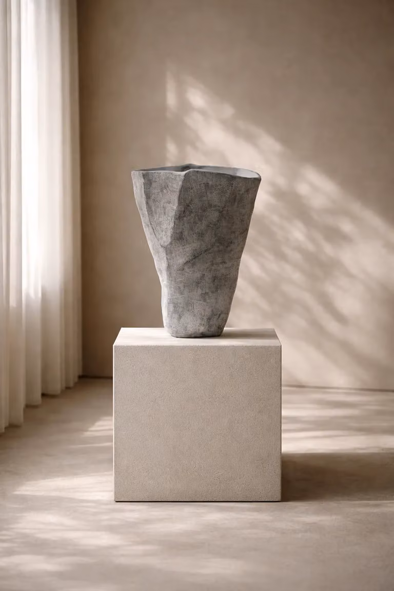 Tommy Franks Dala Ceramic Tabletop Pot, Grey