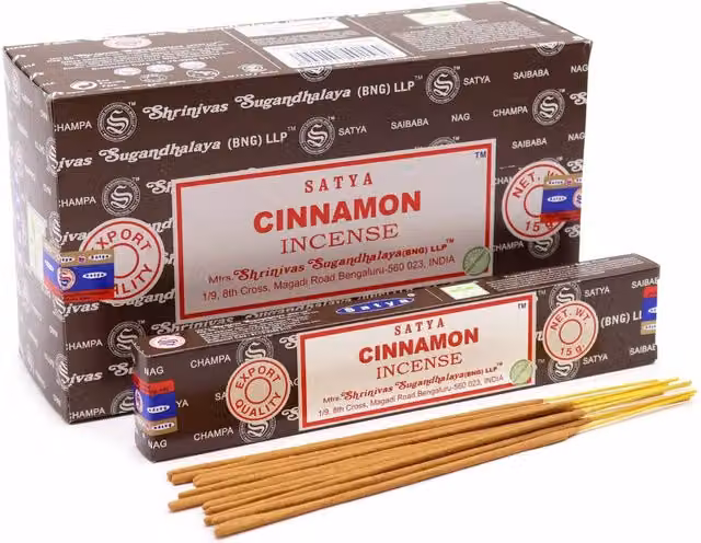 Satya Cinnamon Incense Sticks in Grey and Brown