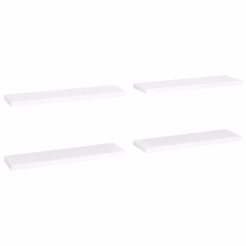 Berkfield Home Floating Wall Shelves, 4 Piece Set, White, W/D/H: 90 x 23.5 x 4 cm – 2